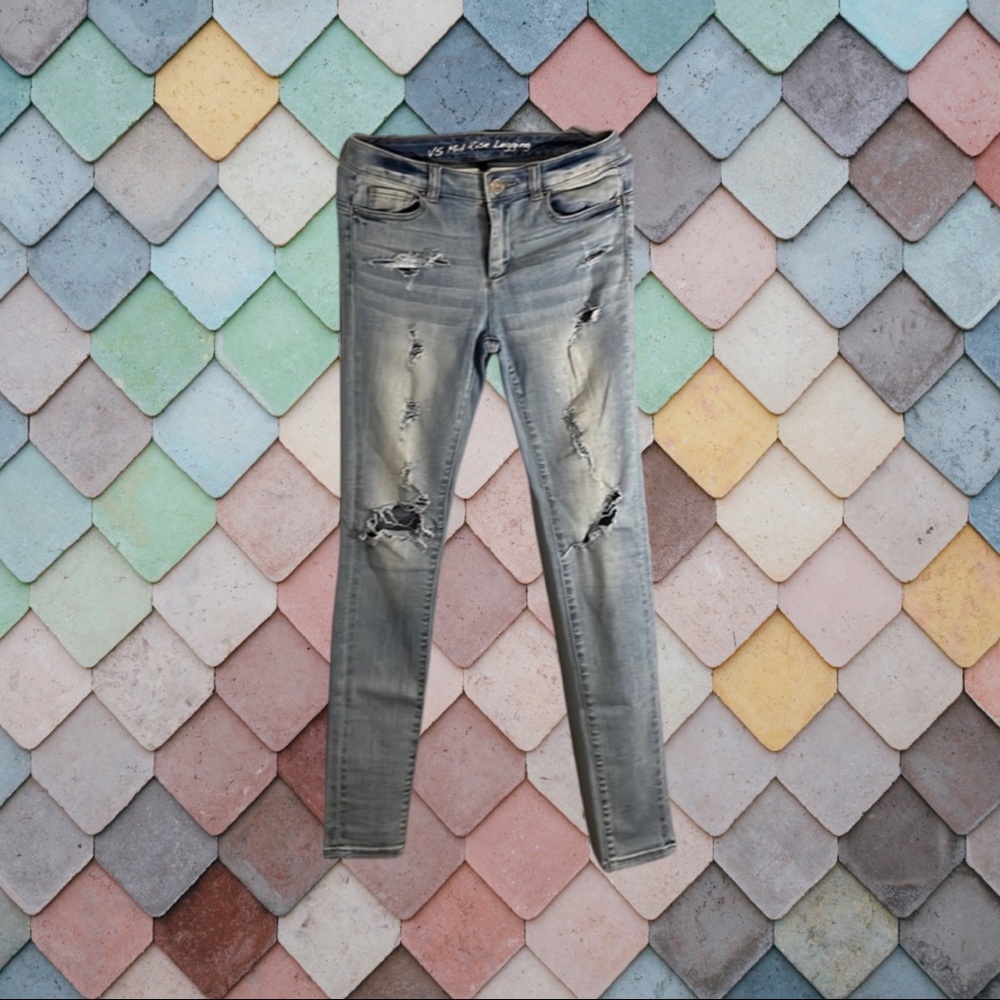 Women’s Vs Mid Rise Legging Denim Jeans